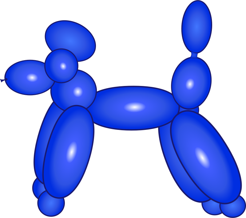 Free Clipart: Balloon Dog Blue.