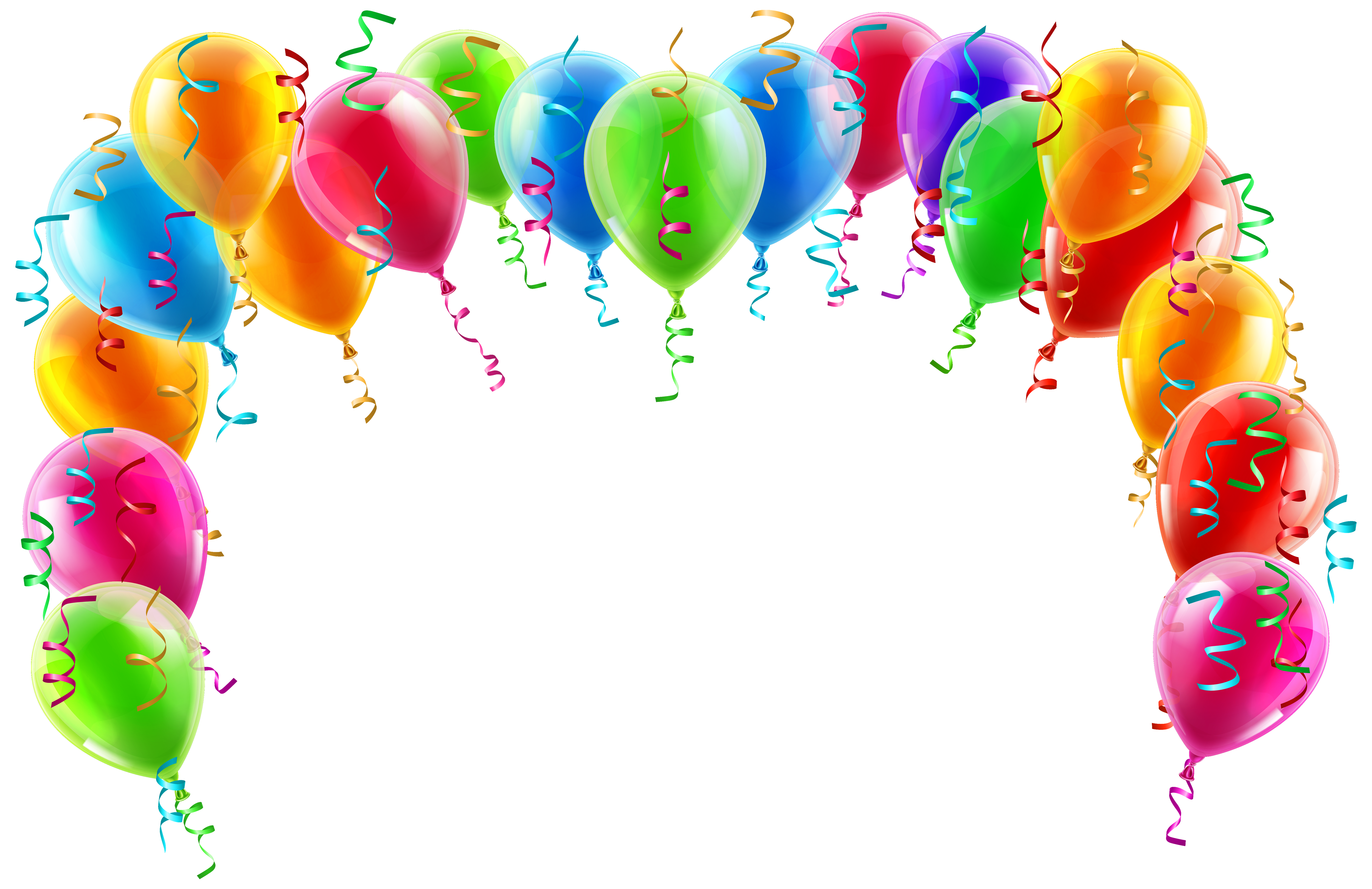 Colorful Balloon Arch PNG Clipart Picture.