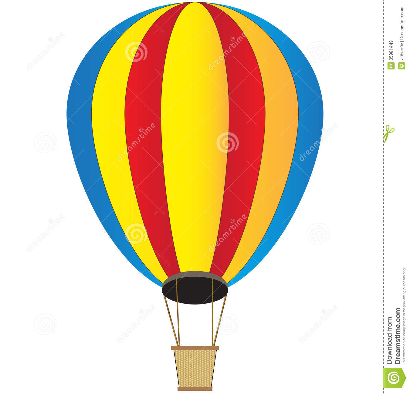 Hot Air Balloon Basket Clip Art.
