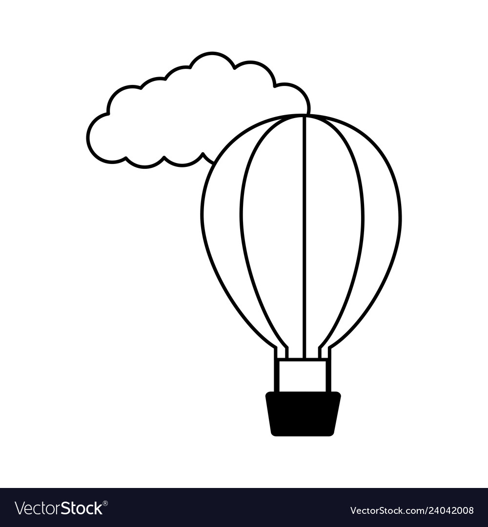 Hot air balloon cloud.