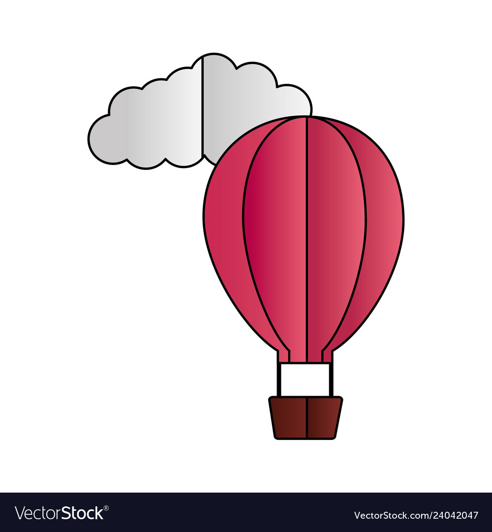 Hot air balloon cloud paper origami.