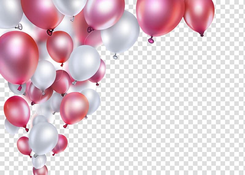Red and white balloon illustration, Balloon White Red.