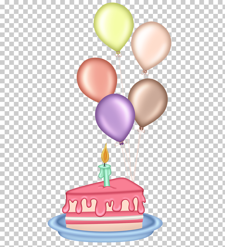 Birthday cake Cupcake Balloon , Cartoon cake and balloons.