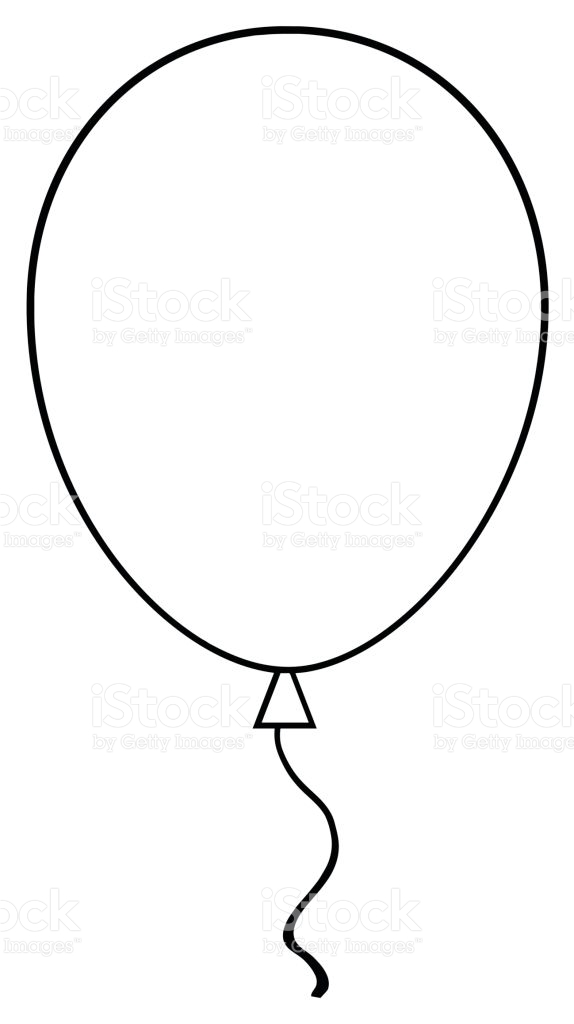 Black And White Clipart Balloons.