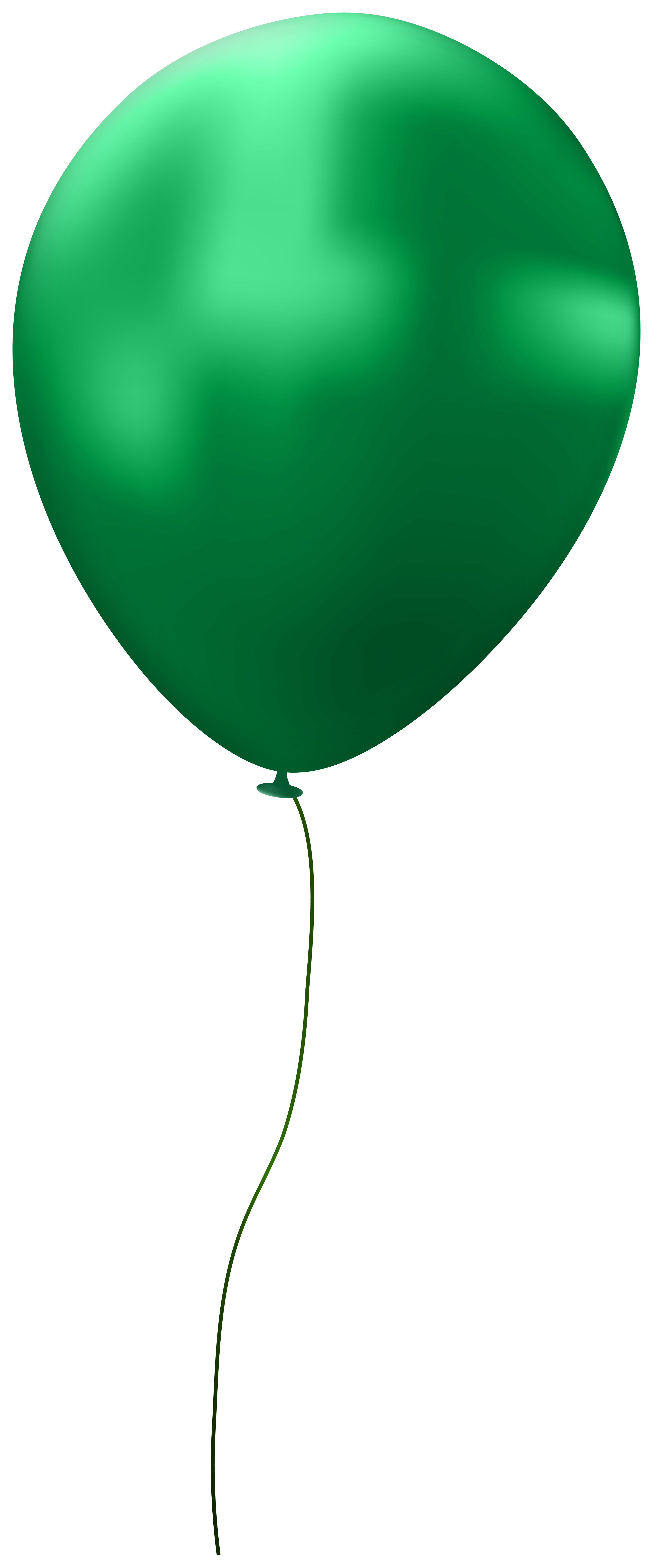 Green Single Balloon PNG Clip Art Image.