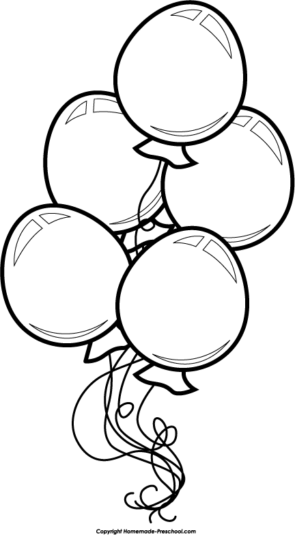 Balloons Bunch PNG Black And White Transparent Balloons.