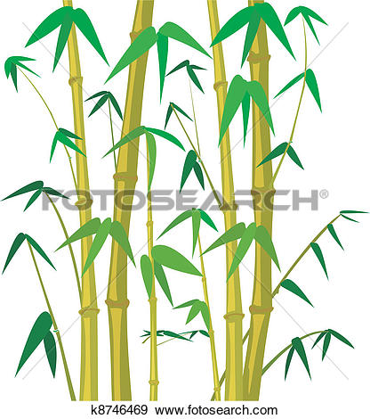 Clip Art of bamboo background k8953097.