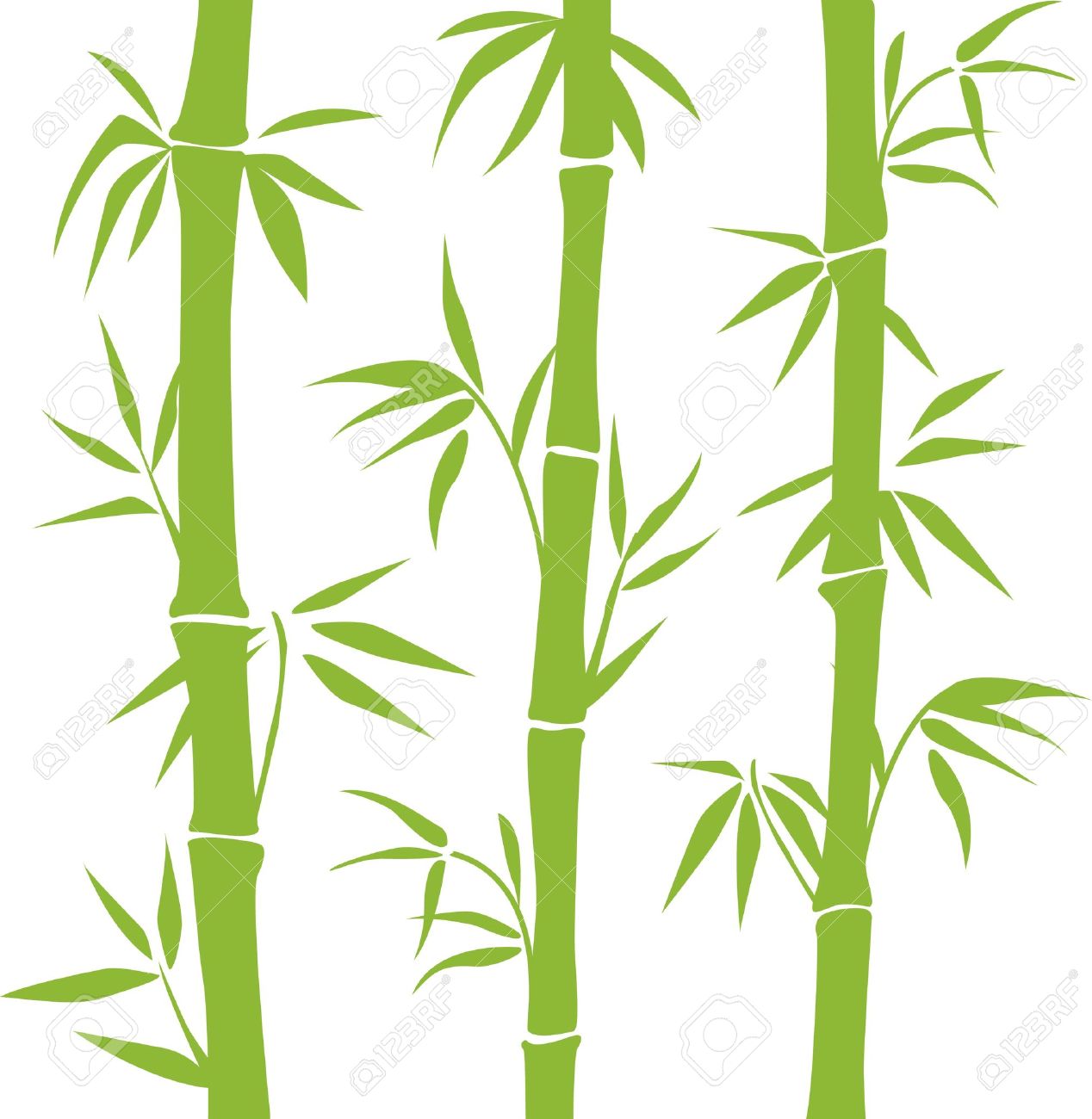 The bamboo tree growth clipart.