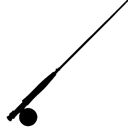 Outline Of A Fishing Pole.