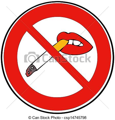 Stock Illustration of Ban on smoking csp14745798.