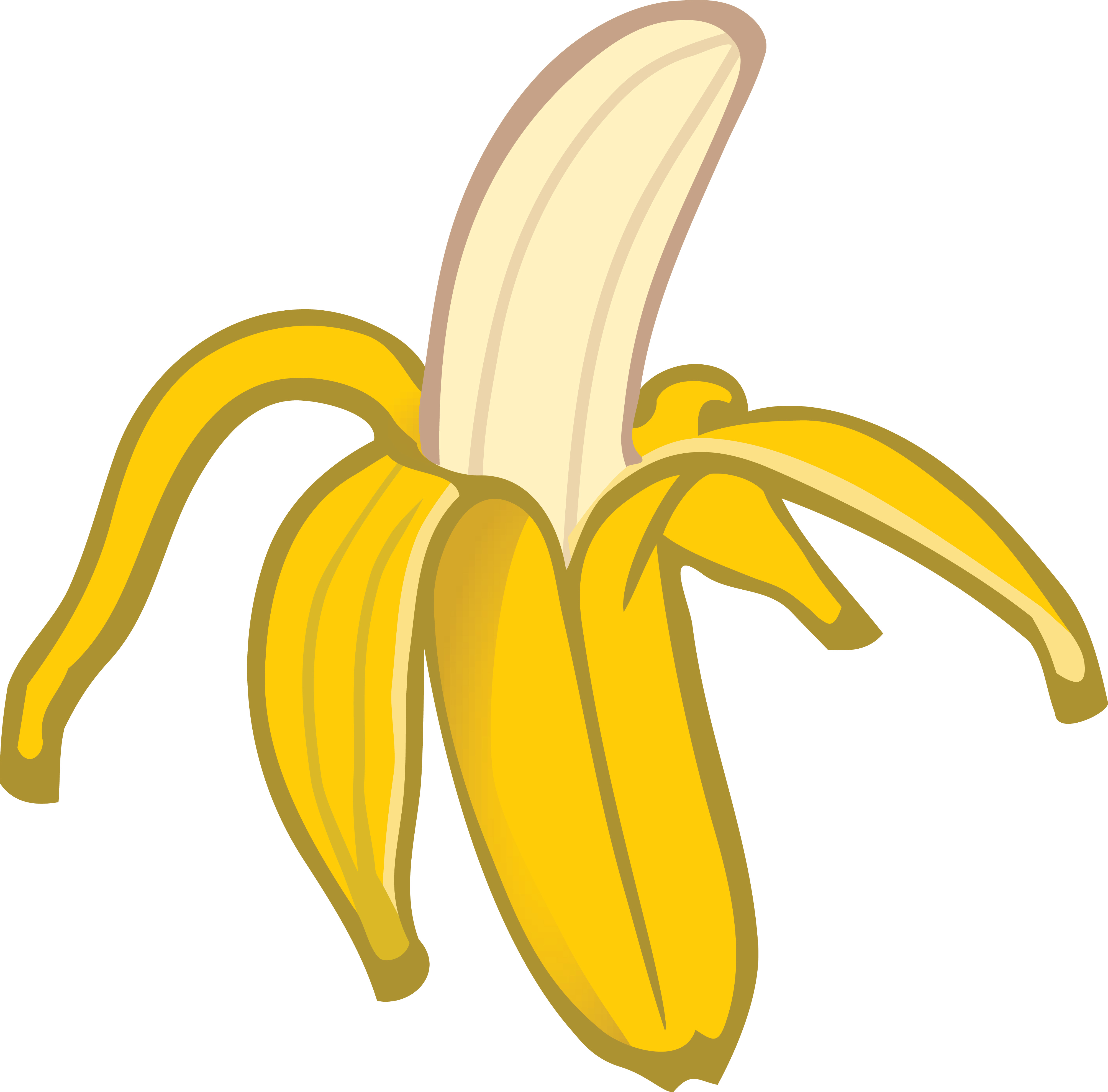 Free Clipart Of A banana.