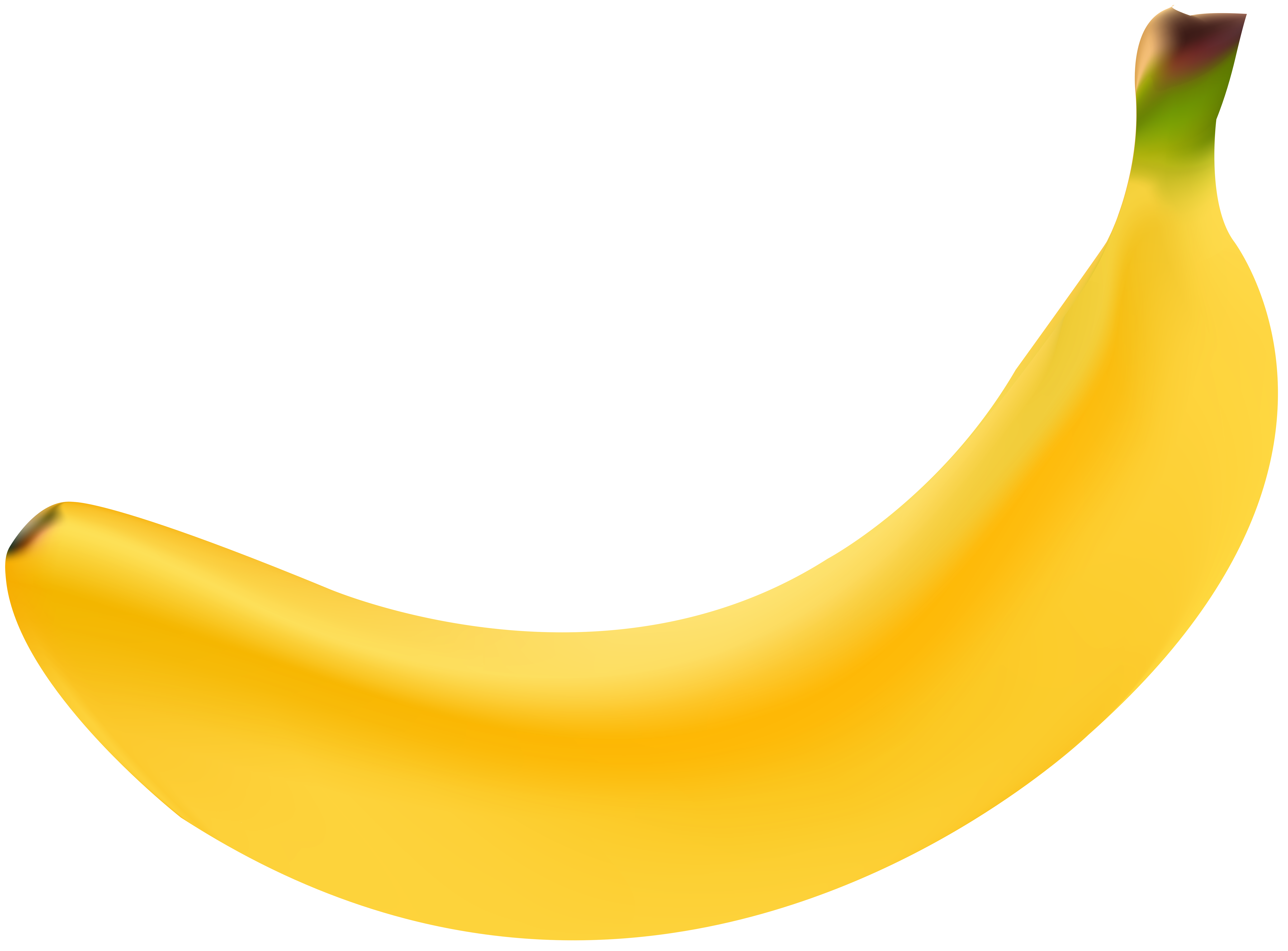 Banana Transparent Clip Art Image.