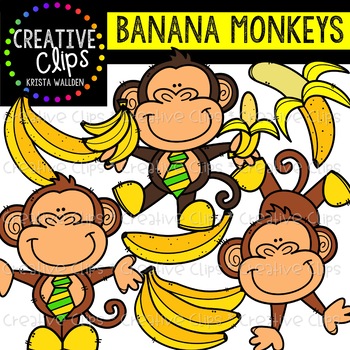 Banana Monkeys {Creative Clips Clipart}.