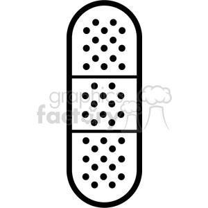 black and white band aid clipart. Royalty.