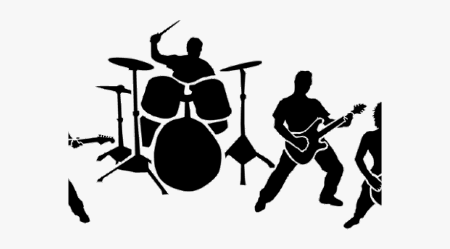 Rock Band Clipart Silhouette.