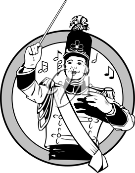 Marching Band Leader clipart images and royalty.