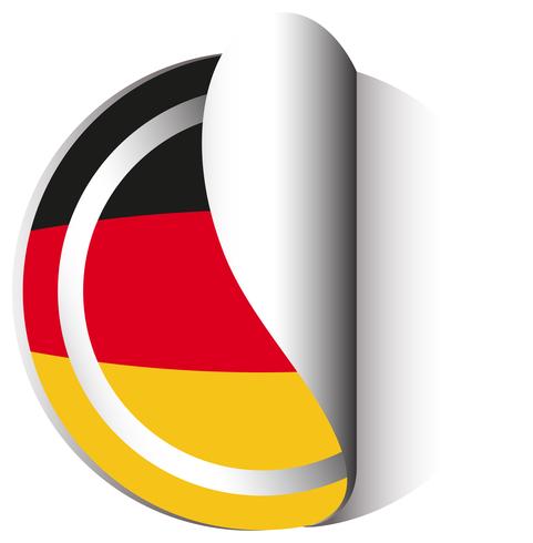 Projeto da etiqueta para a bandeira da Alemanha.