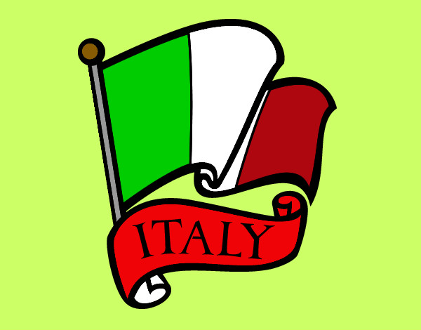 Desenho de Bandeira da Itália pintado e colorido por Nercilia o.