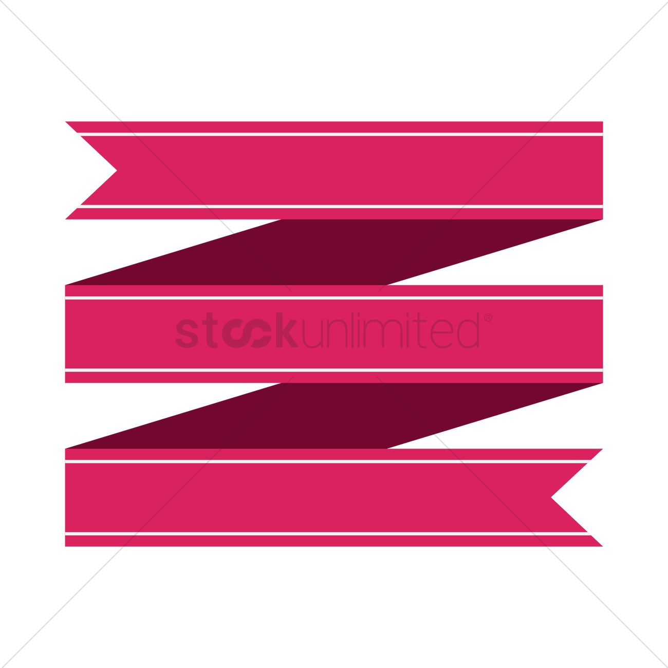 Ribbon banner design Vector Image.