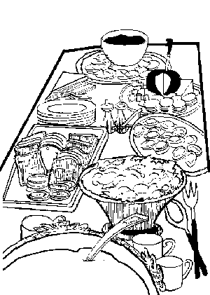 1492 Thanksgiving Dinner free clipart.