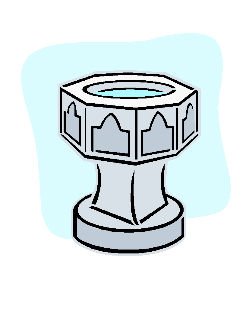 Baptismal font clipart free.