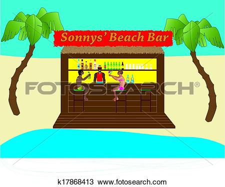 Clipart of Beach Bar k17868413.