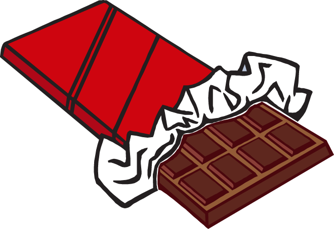 Illustration of chocolate bar clipart.