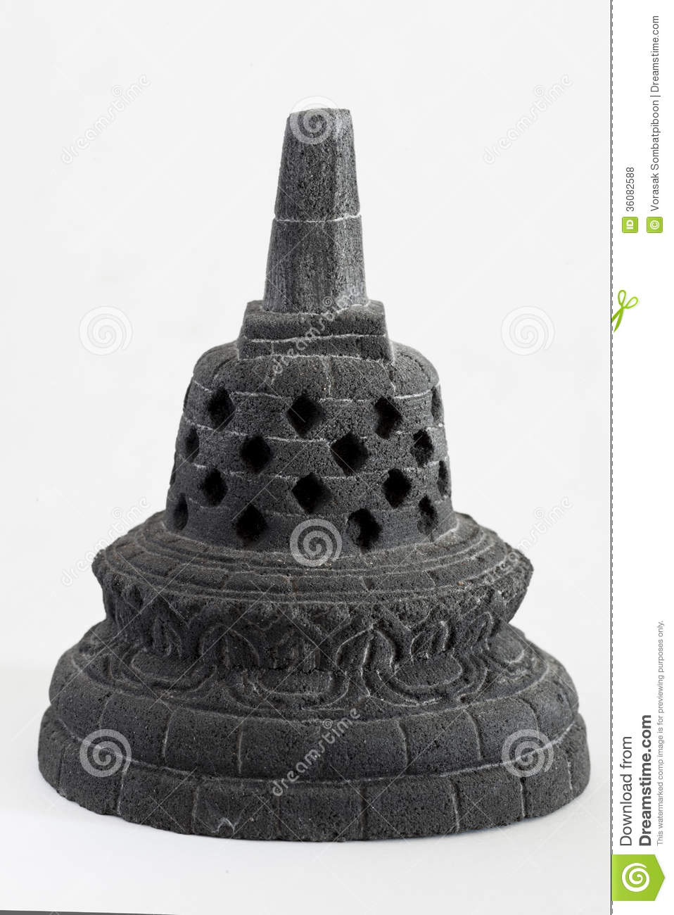 Miniature Carved Stone Of Borobudur Pagoda Royalty Free Stock.
