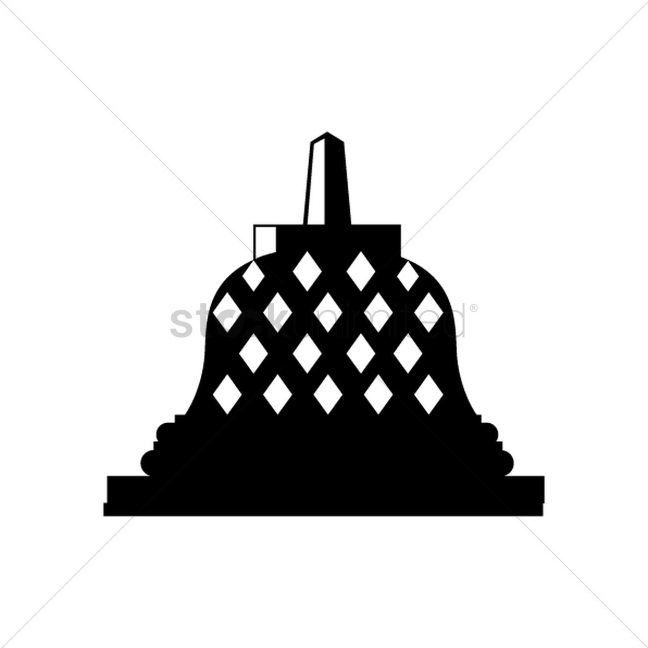 Free Borobudur temple Vector Image.