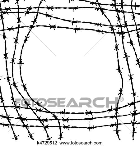 Barbed wire frame Clipart.