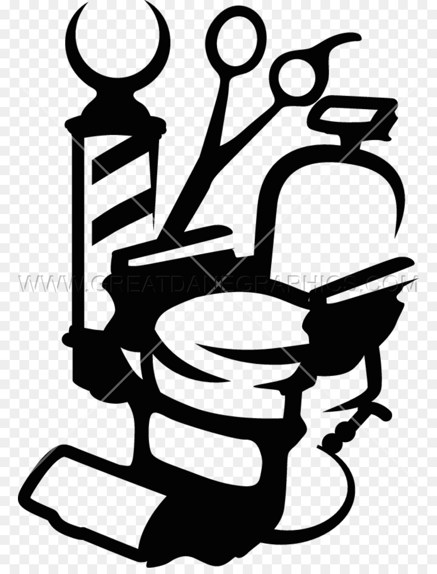 Barber Chair Line Art png download.