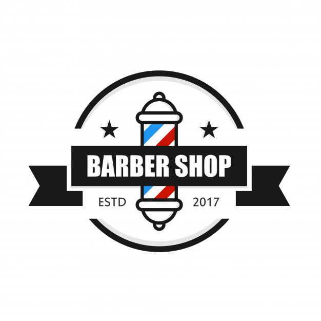 Barbershop logo design template Vector.