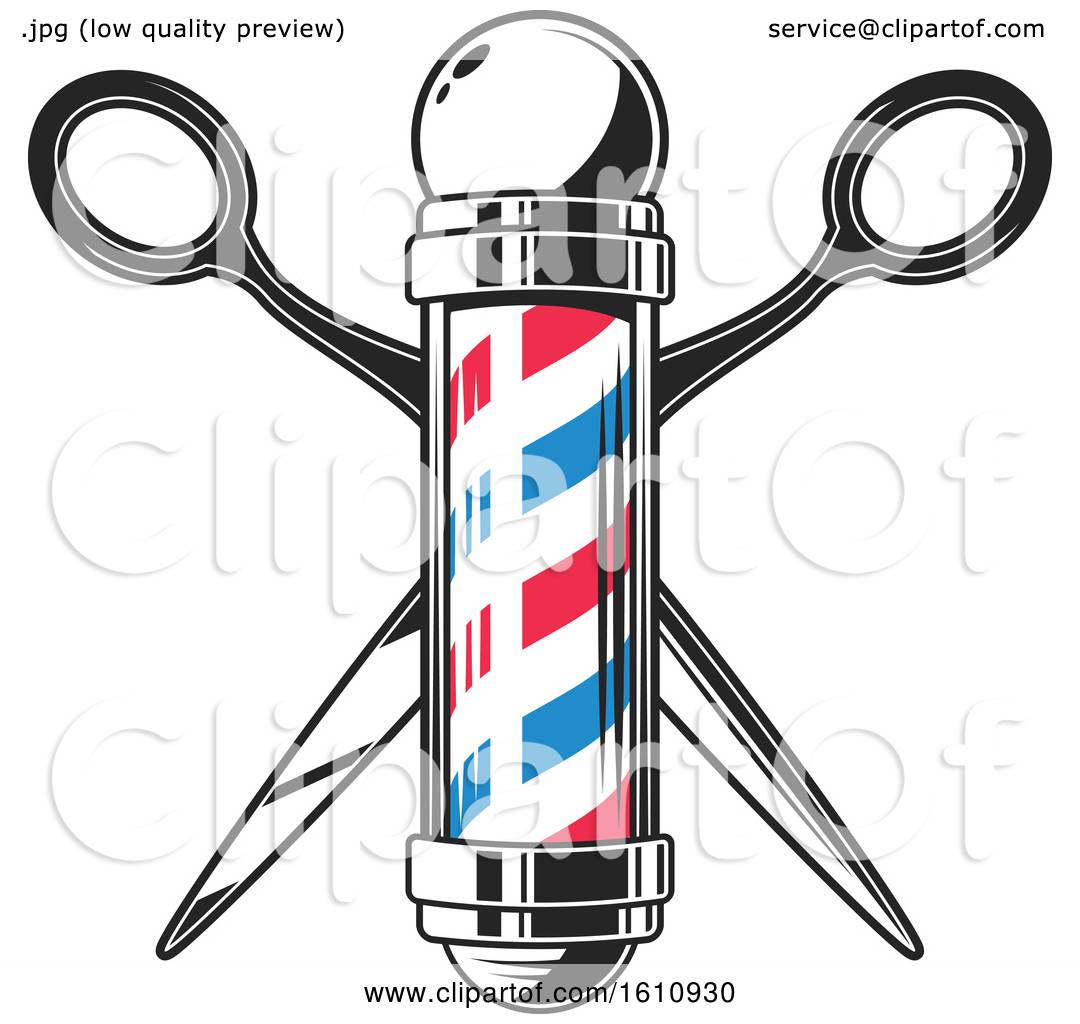 Clipart of a Barber Shop Design.