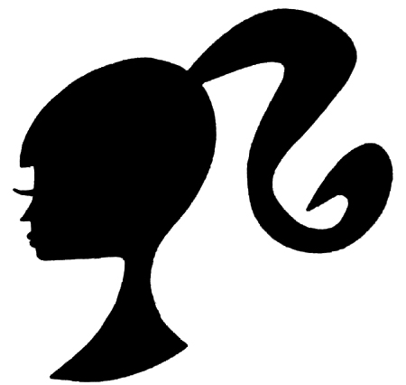 barbie head silhouette