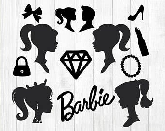 barbie head silhouette