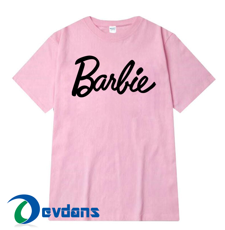 Barbie Logo T Shirt For Women and Men Size S to 3XL.