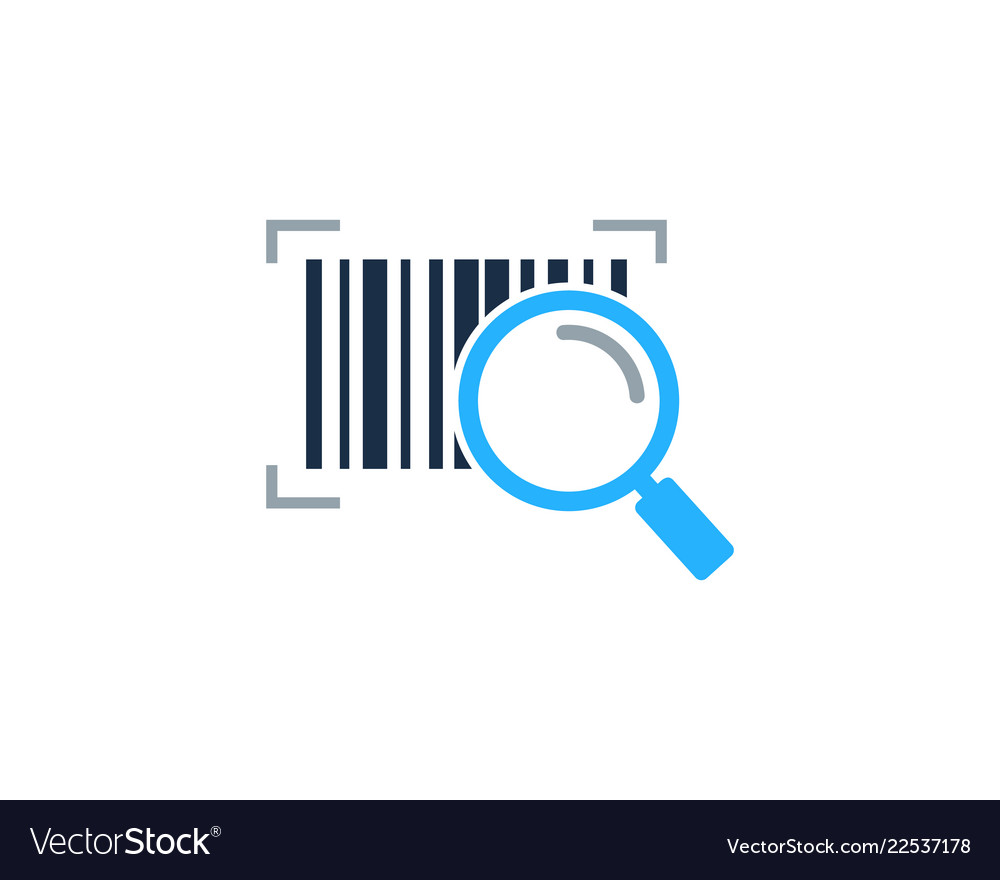Search barcode logo icon design.