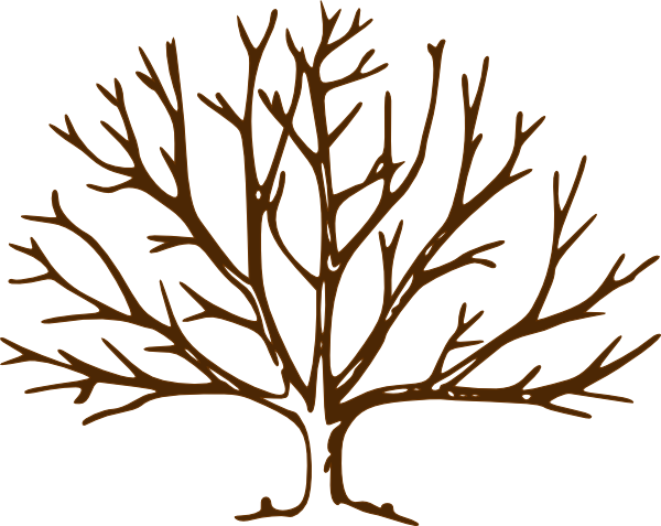 Tree with bare branches clipart.