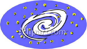 Spiral galaxy clipart.