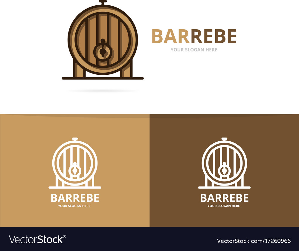 Beer or wine barrel logo design template.