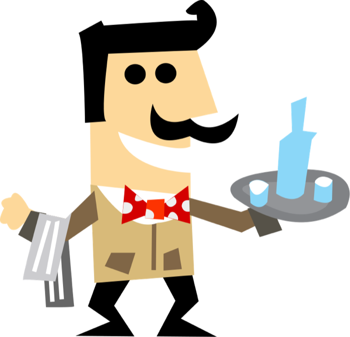 Free Clipart of Waiters, Waitresses and Bartenders.