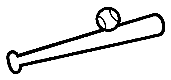 Baseball bat drawings clipart.