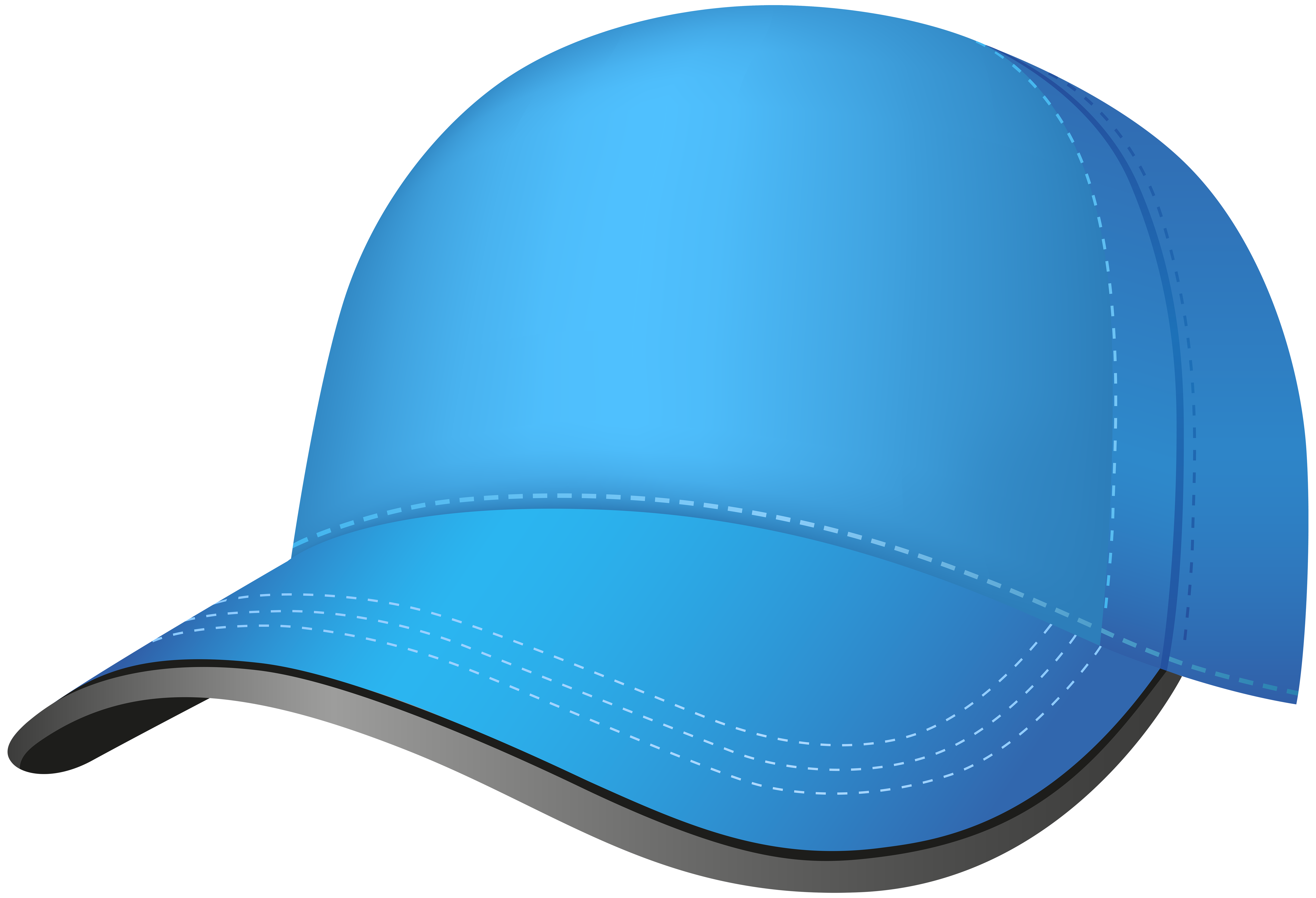 Blue Baseball Cap PNG Clip Art Image.