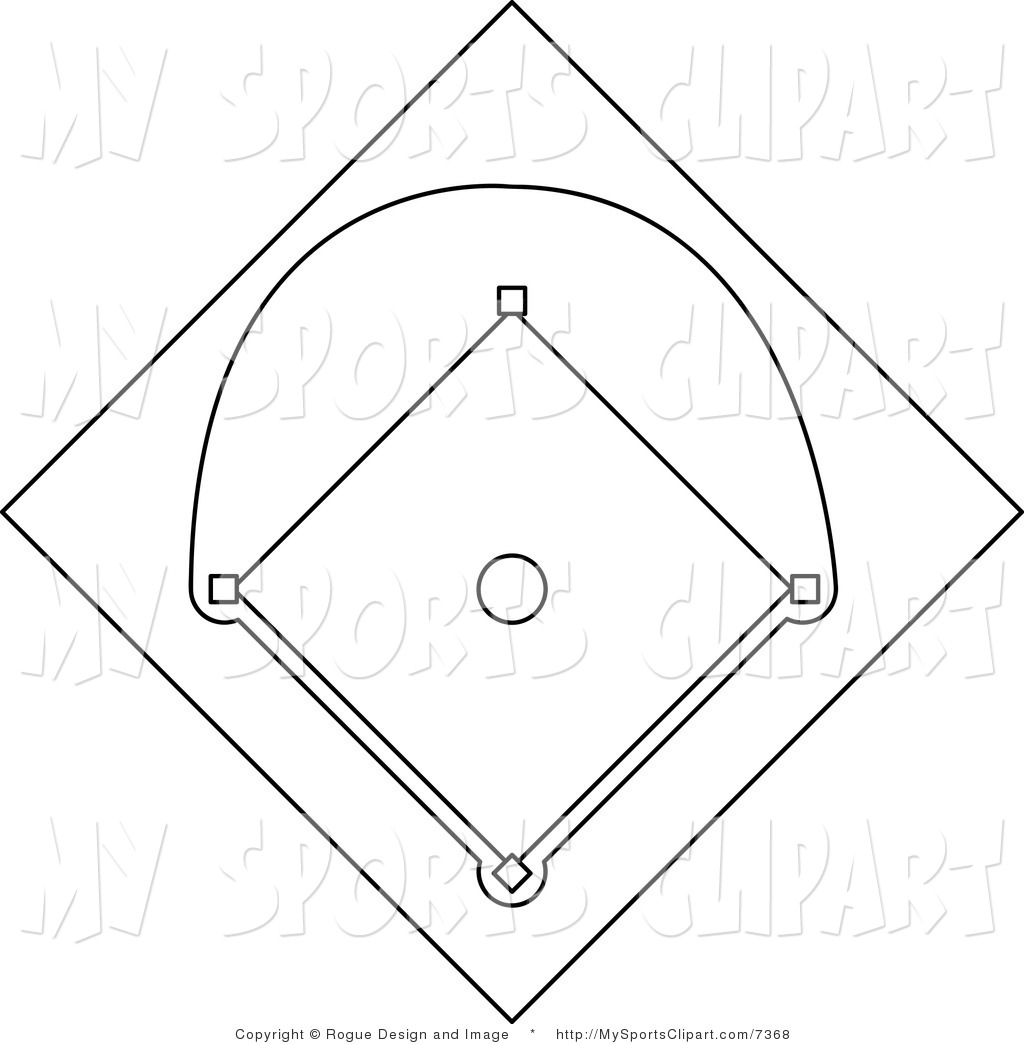 Free Black And White Baseball Diamond, Download Free Clip.