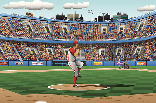 Illustration of pitcher in a baseball game » Clipart Station.