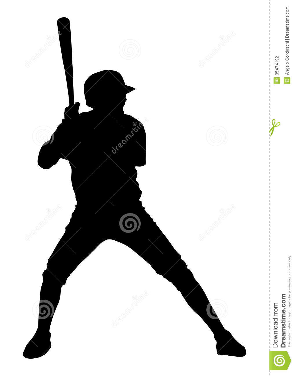 Baseball Player Clipart Black And White.