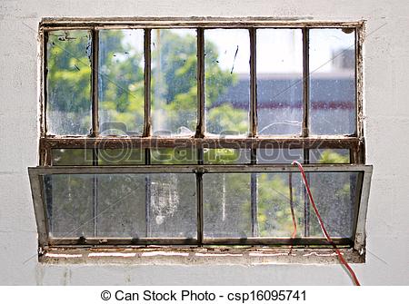 Stock Photo of Basement Window.