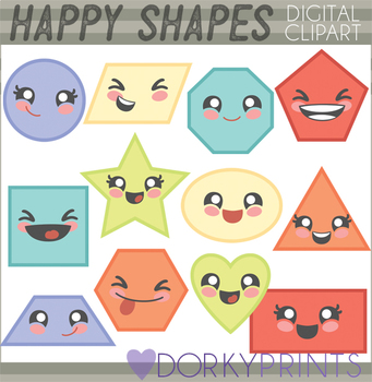 Basic Shapes Clipart by Dorky Doodles.