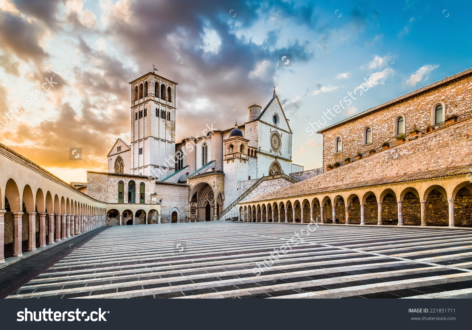 Famous Basilica St Francis Assisi Basilica Stock Photo 221851711.
