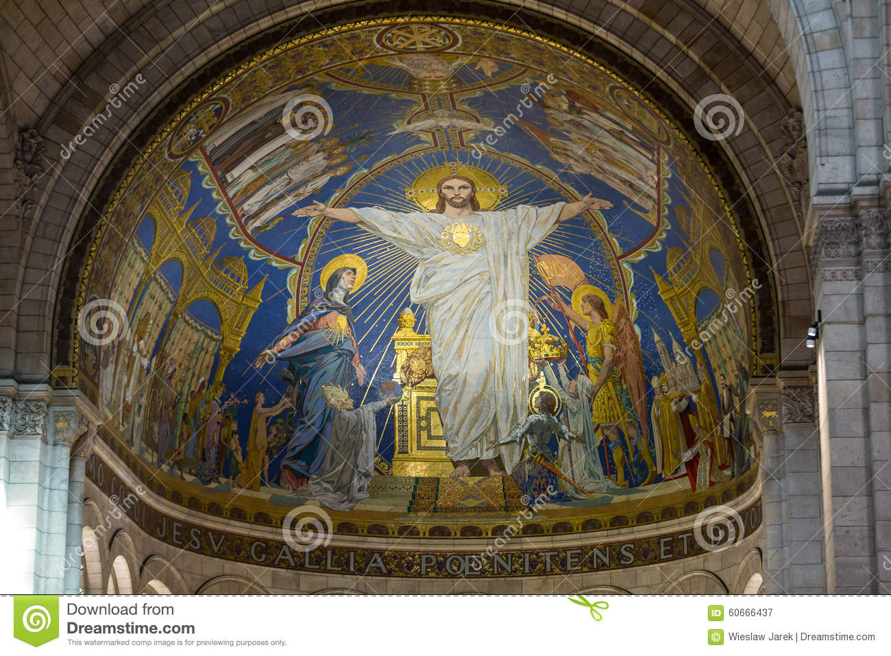 Basilica Of The Sacre Coeur On Montmartre, Paris, France Editorial.